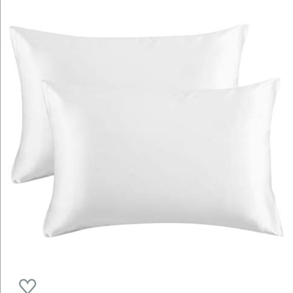 SOLD- Brand New White Satin Pillowcases